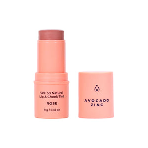 Avocado Zinc - SPF 50 NATURAL LIP & CHEEK TINT - ROSE