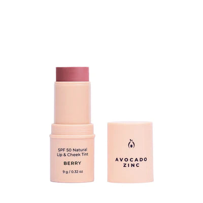 Avocado Zinc - SPF 50 NATURAL LIP & CHEEK TINT - BERRY