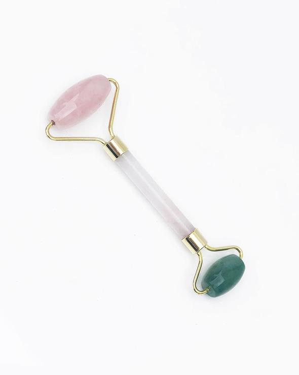 Rose Quartz & Jade Crystal Facial Roller